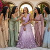 Luxury 3D floral lavender lehenga and ombre shararas - BharatPlaza 2026