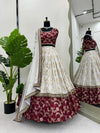 Jacquard bridal lehenga with coding sequins work traditional wedding outfit BharatPlaza