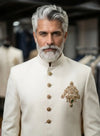 Luxury Ivory Thai Silk Grooms Father Jodhpuri Suit in London, UK | BharatPlaza