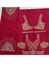 Rani Pink Gadhwal Silk Bridal Lehenga featuring a magnificent wide flare design for luxury bridal weddings | BharatPlaza
