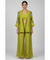 Chartreuse Green Nokia Silk Designer Indo Western Set for Dubai UAE Wedding Events