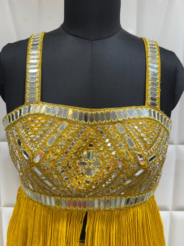 Designer Sleeveless Indo Western Outfit for London UK Wedding Guest Fashion