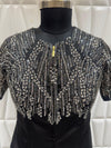 Black Top and Silver Indo Western Outfit for Singapore Luxury Celebration