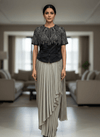 Premium ShimmerIndo Western Cocktail Outfit for Bangalore, India Reception Event