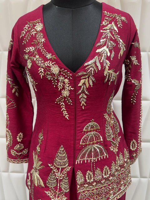 Premium Indo-Western Top Set Original Product Photo for Marwari Celebration Wear