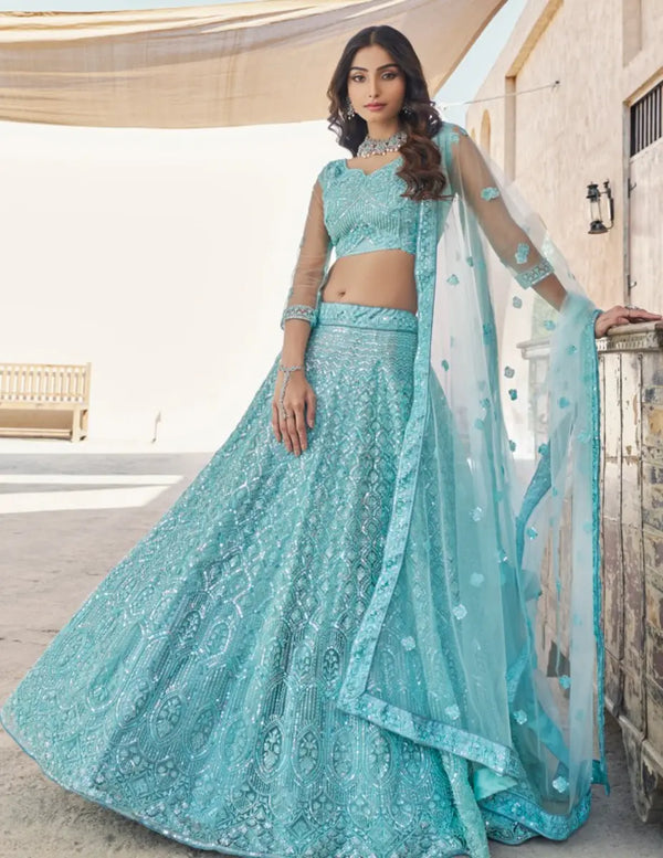 Trendy girlish sequins lehenga in Texas fashion