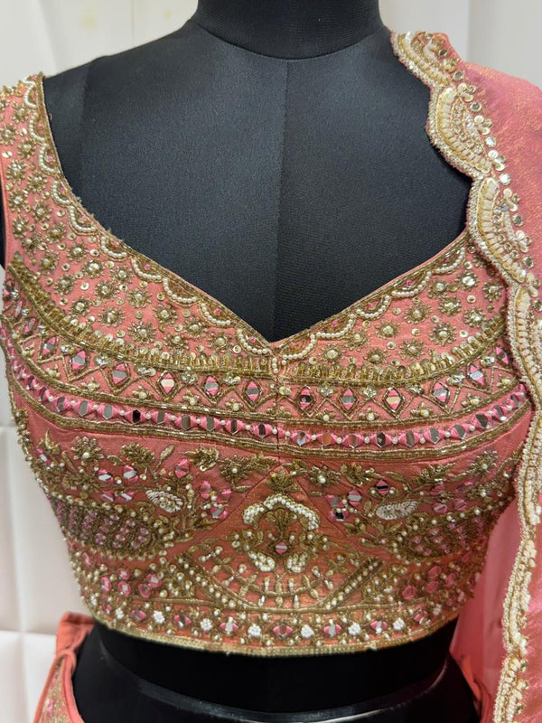 Original View Luxury Tissue Ghagra Choli For Bride And Mother in Bangalore, India
