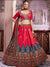 Buy Maroon Printed Silk Lehenga: Exquisite Family Wedding Outfits