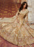 Champagne Gold Banarasi Silk Lehenga showcasing detailed blouse back design for wedding & festive wear | BharatPlaza