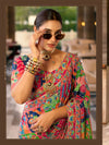 Vibrant Multicolor Premium HO Designer Saree with exquisite sequin tikki work for wedding & festive wear | BharatPlaza