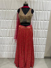 Trendy Hot Pink Kali Palazzo Set For Mehendi Engagement And Wedding Celebrations at Pune