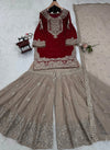 premium wedding sharara set for women with dupatta and embroidery