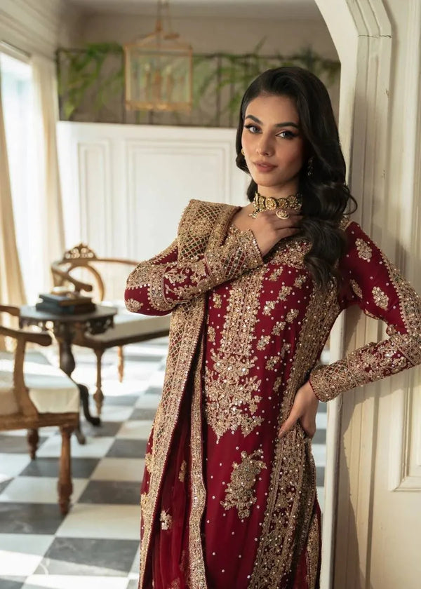 bridal style maroon salwar suit with dupatta indian ethnic wear