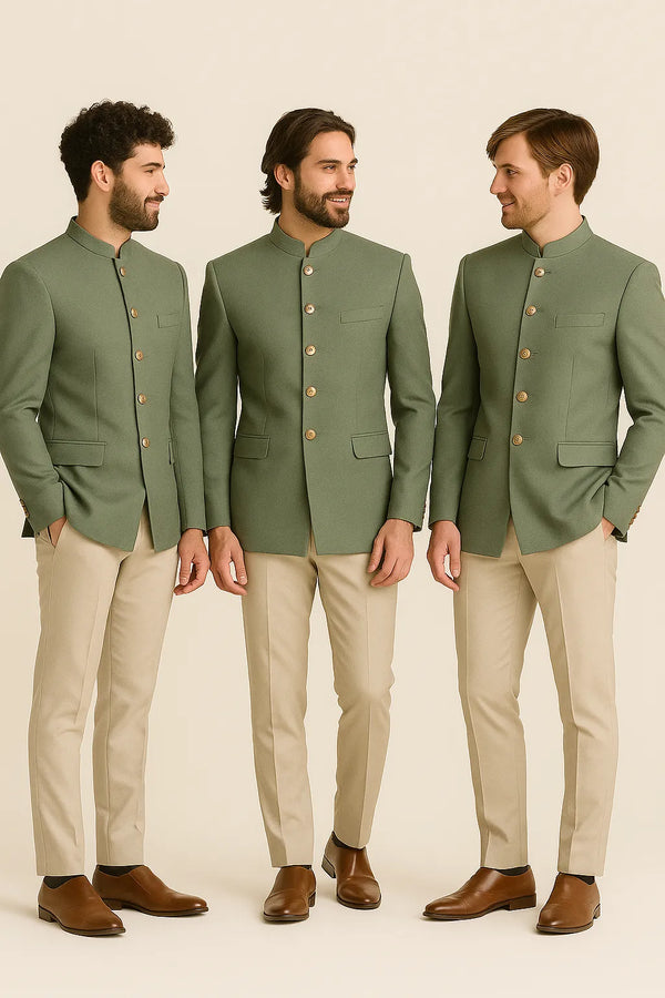 SJD004D.webpsjd004-sage-green-jodhpuri-suit-sydney-groomsmen.webpThree men wearing sage green Jodhpuri suits with beige trousers for a coordinated Sydney groomsmen look