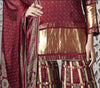 Maroon Gajji Silk Palazzo Suit, Designer Wedding Wear For Women