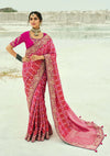 Calgary Wedding Fashion: Red Rani Bridal Bandhej Saree For Indian Women