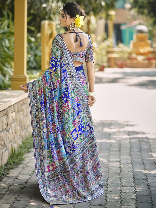 Royal HNI Multicolor Printed Viscose Saree – Festive Designer Wear