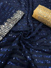 Sequins Saree for Party & Reception | Designer Faux Georgette Saree