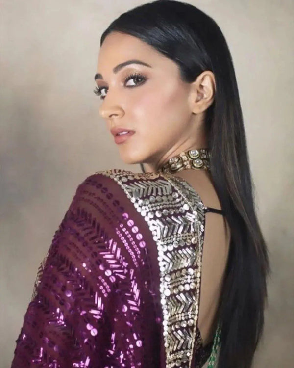 Sequins Saree for Party & Reception | Designer Faux Georgette Saree