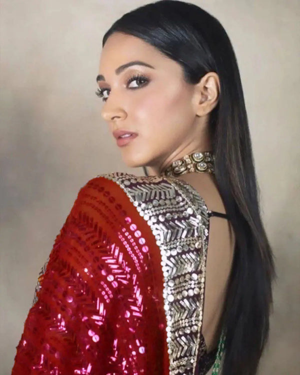 Sequins Saree for Party & Reception | Designer Faux Georgette Saree