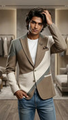 modern panel design blazer for men casual cocktail outfit global style bharatplaza
