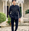 Black Jodhpuri Suit with Cutdana Work for Groom