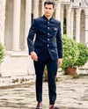 Evergreen Velvet Jodhpuri Suit for Groom’s Father