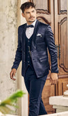 Navy blue reception trouser suit for groom brother father uncle