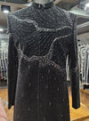 Handcrafted Crystal Embroidery Detail on Black Velvet Indo Western in Sydney | BharatPlaza SIJ7951