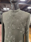 Premium Sage Green Suede Indo Western for Reception in New York, USA | BharatPlaza