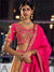 Fuchsia Pink & Antique Gold Banarasi Silk Royal Lehenga