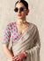 Elegant Light Grey Organza Silk Wedding Guest Saree in Fiji