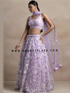Lavender soft net designer lehenga for girls, engagement and Indian wedding functions Brampton Canada