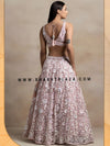 Gen Z light pink sequins backless cholilehenga for young women, sangeet and Indian weddings Canada