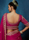 Magenta Fancy Fabric Saree – Designer Party Wear
