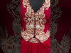 Georgette Cap Sleeves Jacket and Dhoti in a Crimson Red Silk Indo Western Set