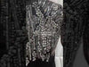 Black Satin Designer Indo Western Top with Shimmer Dhoti Pants