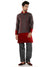 Grey & Maroon Polysilk Semi Indo Western Kurta Set