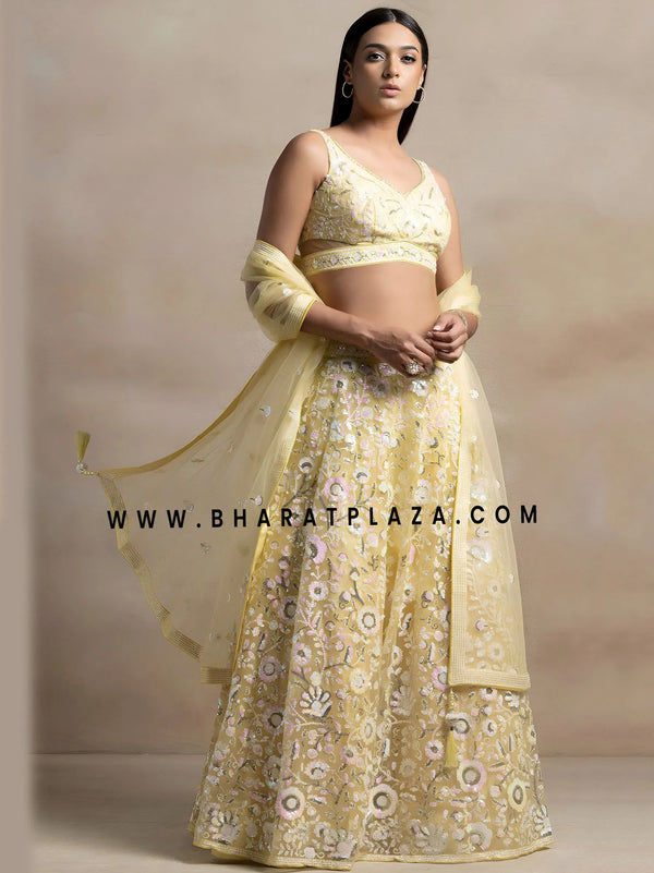 Trendy yellow lehenga for bride sister, bridesmaids and Indian weddings UK