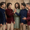 In Texas and California, groomsmen and brothers of the groom could get dressed in velvet Indo-Western dress and royal Jodhpuri suits.