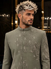 Sage Green Indo-Western Suit for Groom in London, UK | BharatPlaza