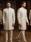 Princely Designer Ivory Groom Indo-Western with Premium Pearl Bead Embroidery California