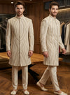 Luxury Ivory Groom Prince Indo-Western in Los Angeles, USA | BharatPlaza