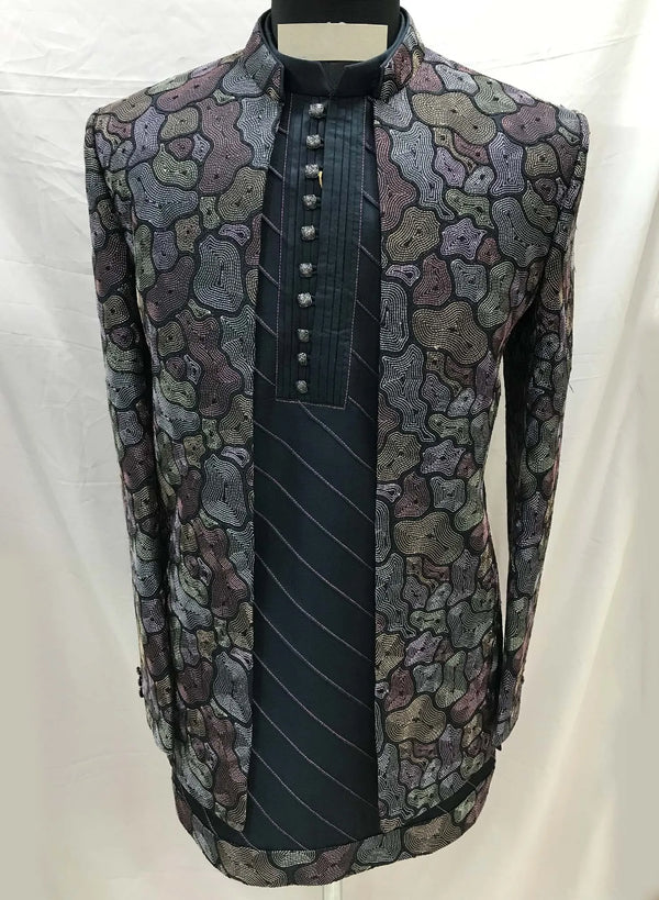Original Premium thread-embroidered Jacket Jodhpuri for groom engagement celebrations in New York.