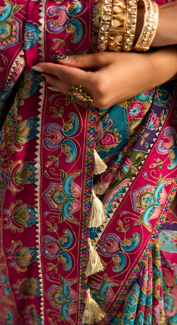 Beautiful Multi-Color Premium HO Fabric Traditional Saree for wedding & festive wear | BharatPlaza Online Boutique