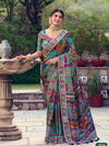 Vibrant Multicolor Premium HO Designer Saree showcasing exquisite handwork rich borders for wedding wear | BharatPlaza