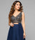 Midnight Blue Indo Western Palazzo Set With Mirror Embroidery For Sangeet In Mumbai India