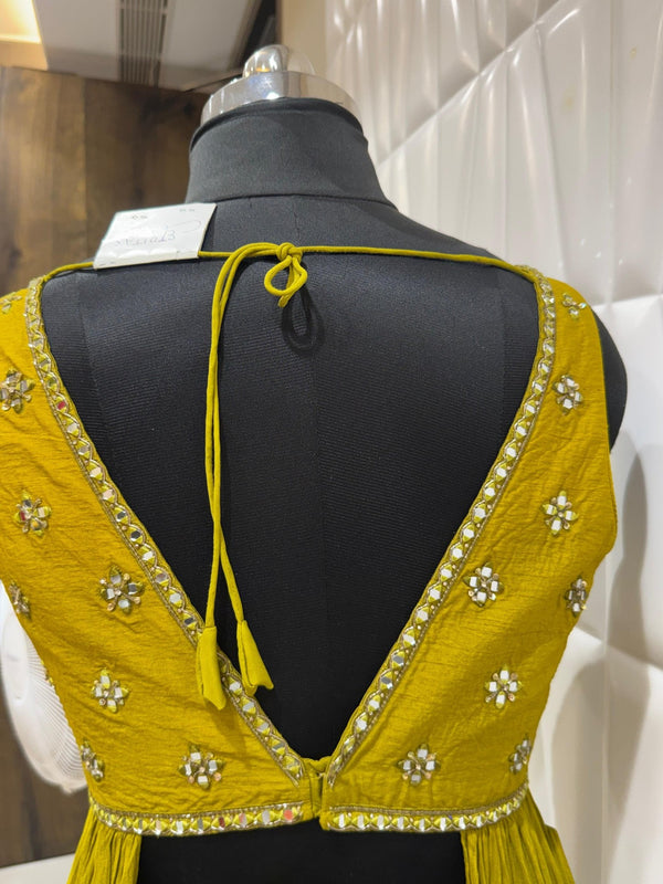 Back View Luxury Pret Indo-Western Outfit for Toronto Canada Destination Wedding