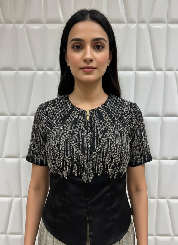 Designer Shimmering Black Indo-Western in Mumbai