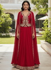 Designer Georgette Cap Jacket with Dhoti for London UK Wedding Guest Fashion